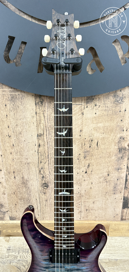 USED PRS Custom 24 Wood Library Quilt Top 2022 Aquableux Purple Burst