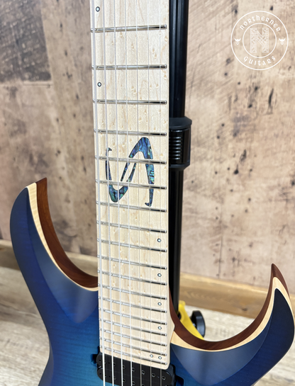 NEW Skervesen Nebelung 7 27" Flame Maple Blue Burst