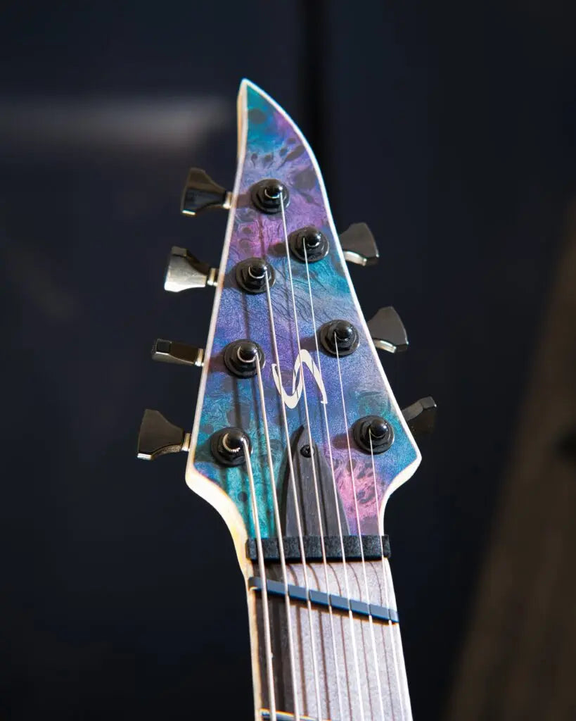 NEW Skervesen Raptor 7FF 2025 Poplar Burl "Nebula" - Northerner Guitars