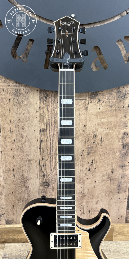 NEW Knaggs Kenai Black w/ Natural Flame Maple Binding & Pickguard