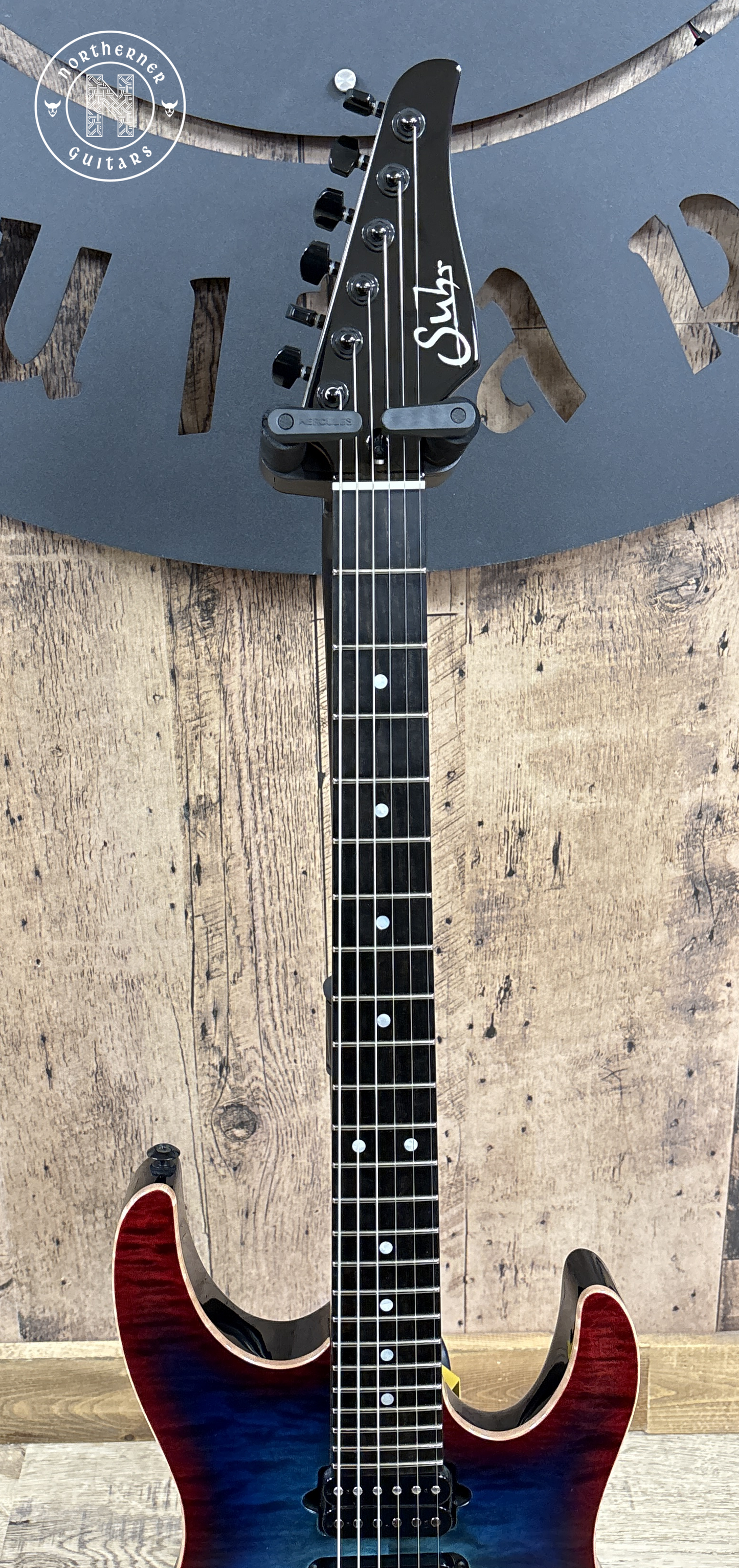 USED Suhr Modern 2024 Blue / Red Burst