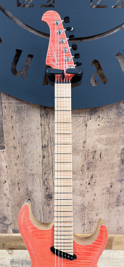 USED MacPherson Guitars Rogue Custom Shop Pink Flame Maple Carved Top