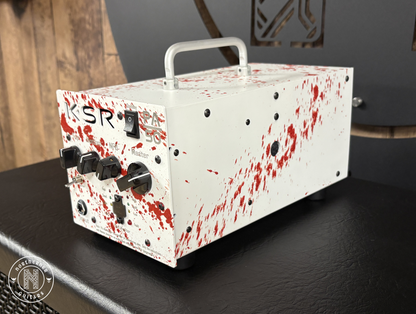 USED KSR Amplification PA50 Compact Power Amp 6L6 2025 White Blood Splatter