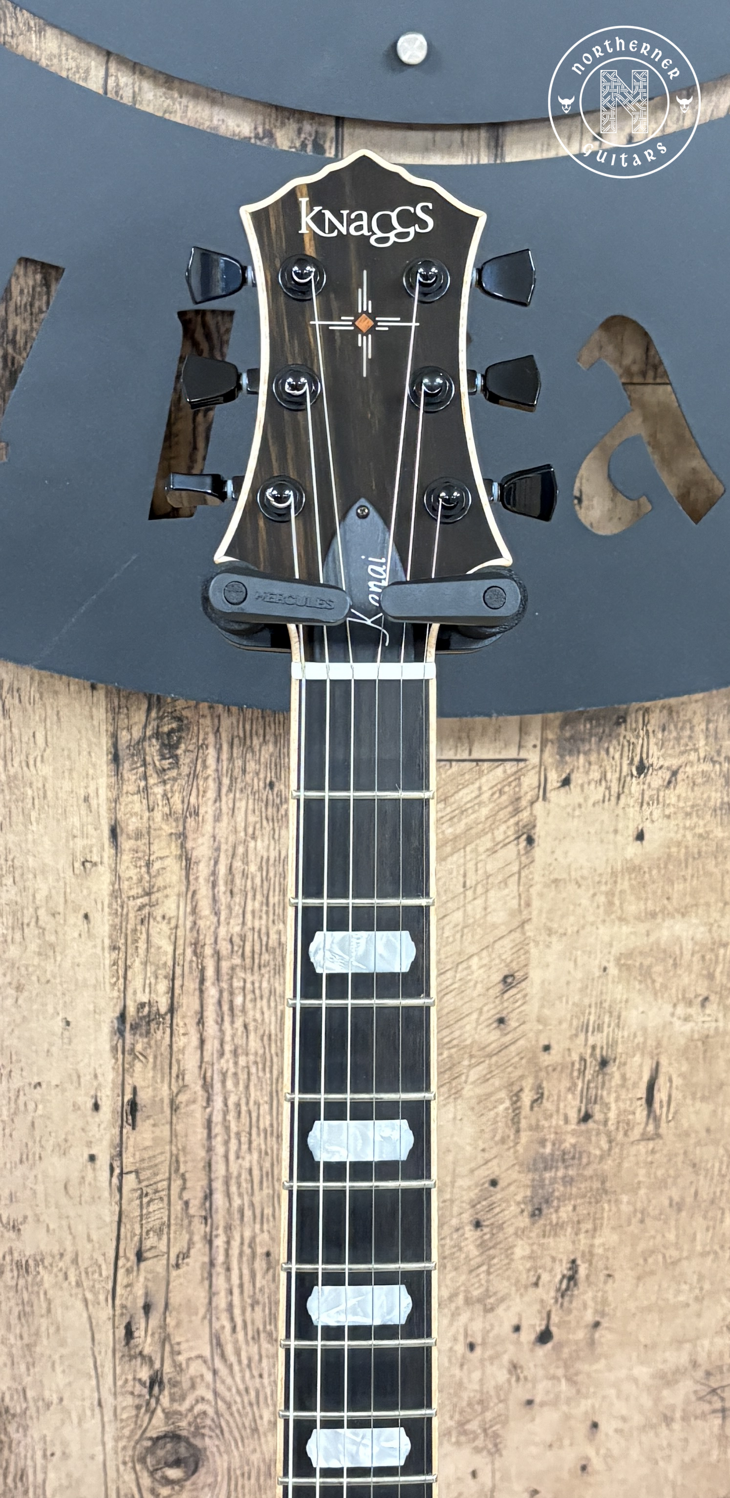 NEW Knaggs Kenai Black w/ Natural Flame Maple Binding & Pickguard