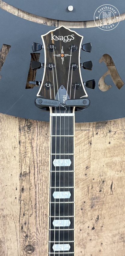 NEW Knaggs Kenai Black w/ Natural Flame Maple Binding & Pickguard