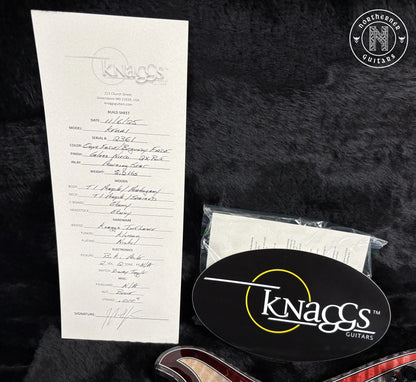 NEW Knaggs Kenai T1 Double Purfling 2025 Onyx Fade / Burgundy Fade w/ Matching Stained T1 Flame Maple Neck - Northerner Guitars