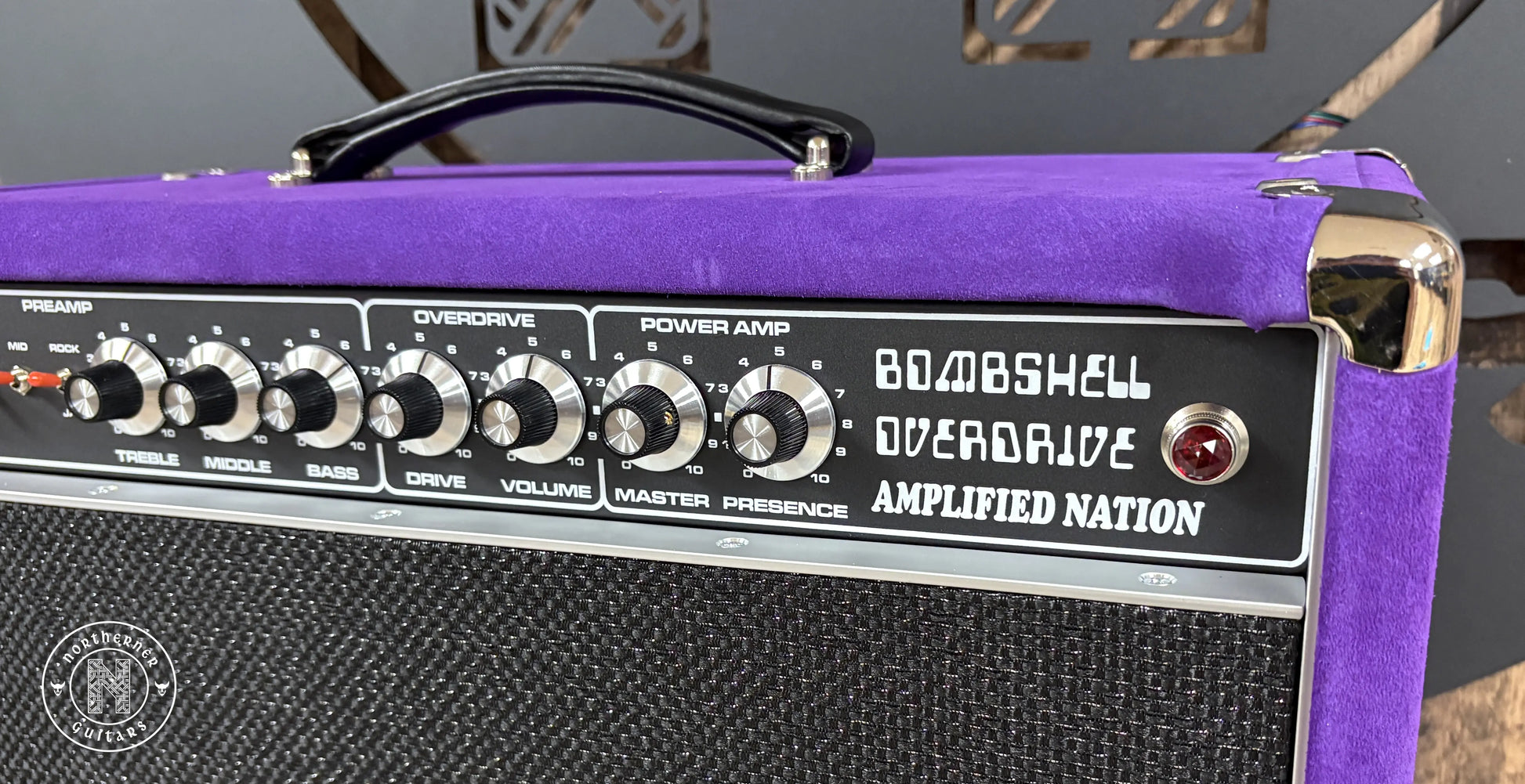 NEW Amplified Nation Bombshell Overdrive Purple Suede Northerner Guitars