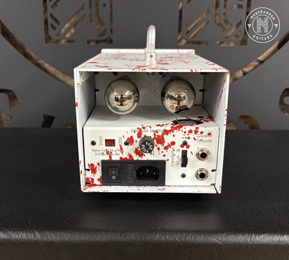 USED KSR Amplification PA50 Compact Power Amp 6L6 2025 White Blood Splatter