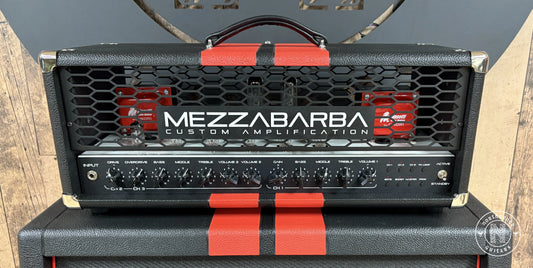NEW Mezzabarba Trinity 50W EL34 2025 Custom Black w/ Red Racing Stripes Tolex & Red Transformers - Northerner Guitars