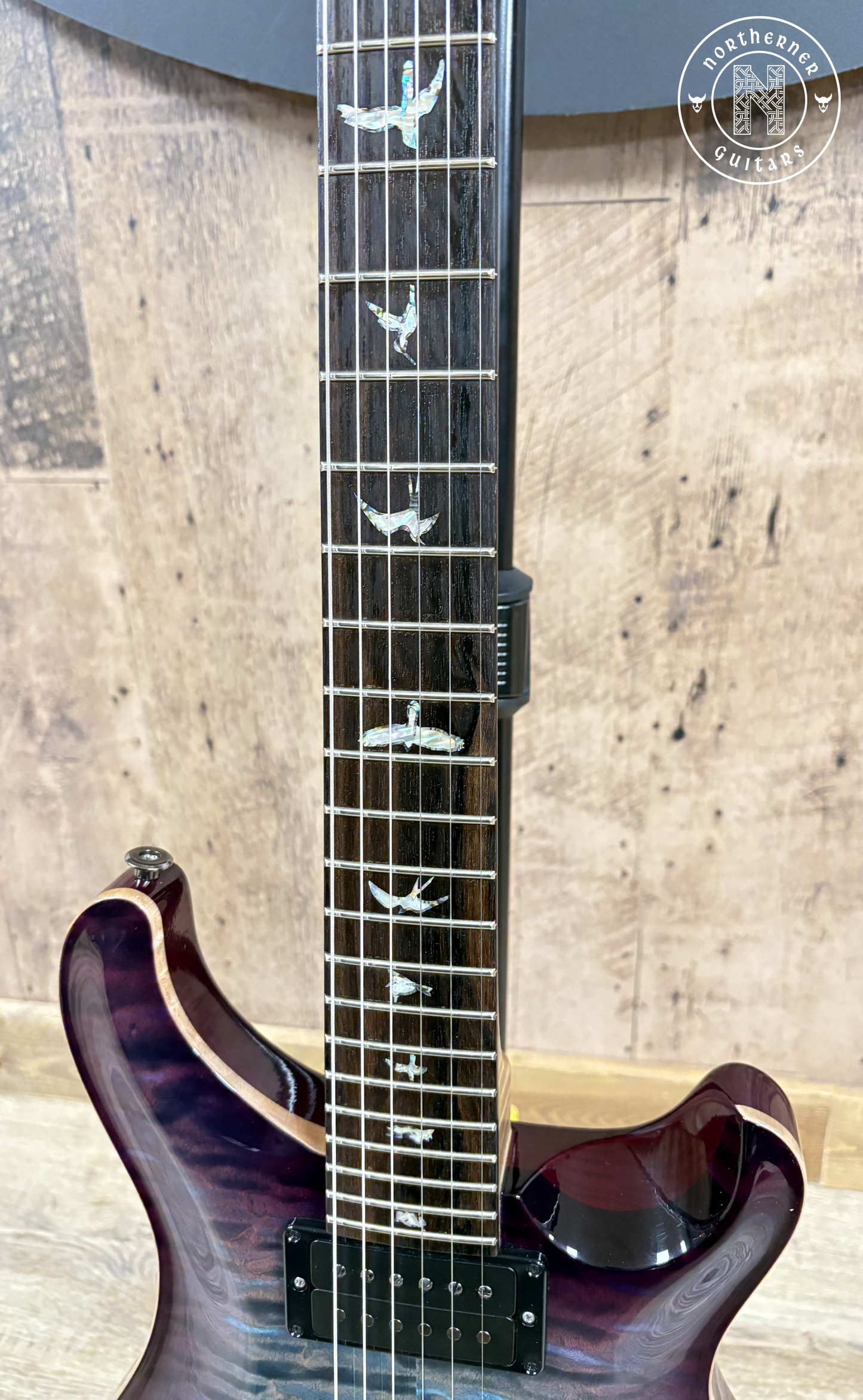 USED PRS Custom 24 Wood Library Quilt Top 2022 Aquableux Purple Burst