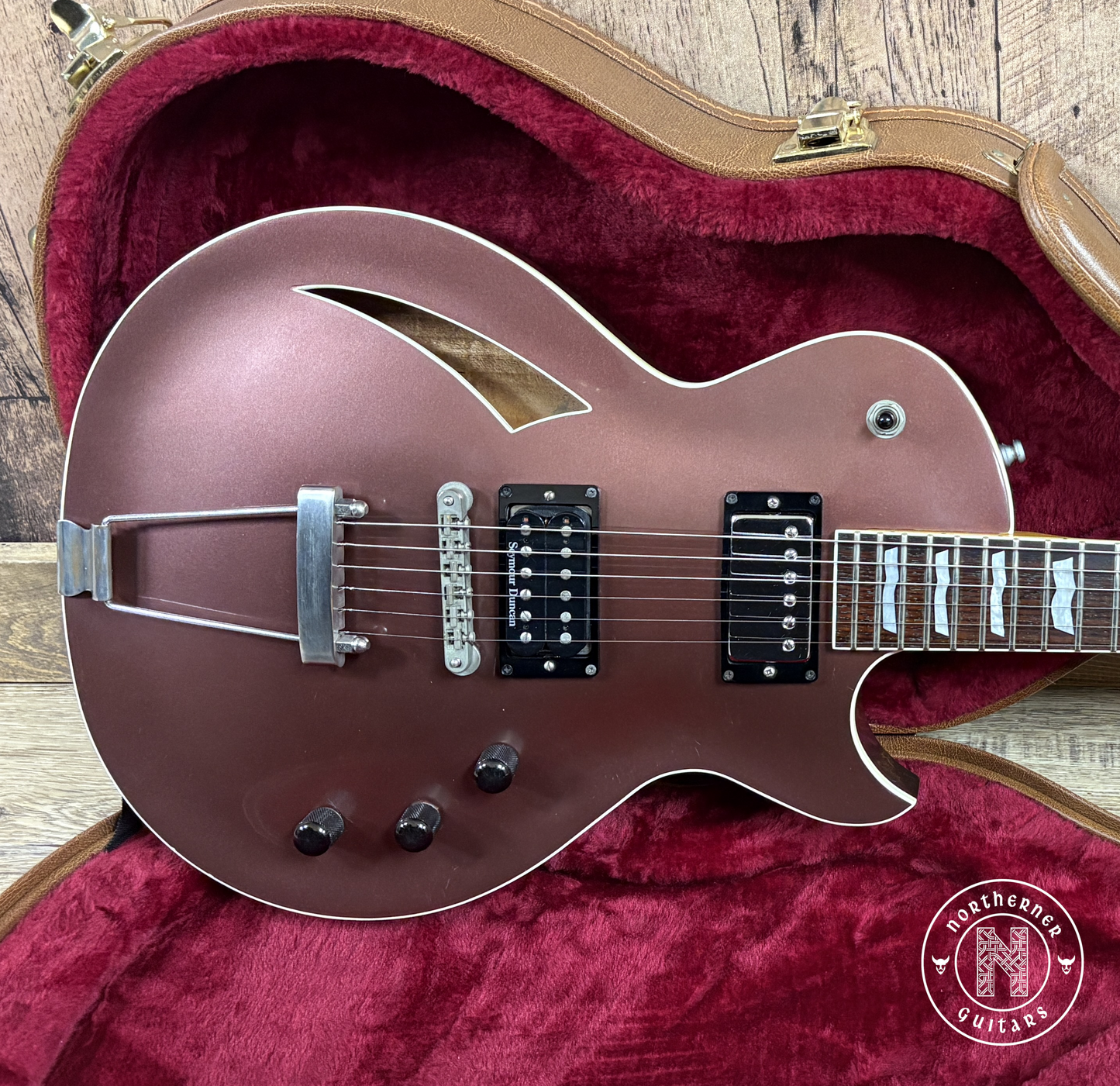 USED ESP Eclipse Semi-Hollow 1995 Metallic Rose Gold