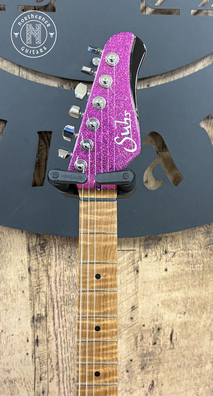 USED Suhr Classic T 2024 Eddie's Guitars Exclusive - Fuchsia Sparkle