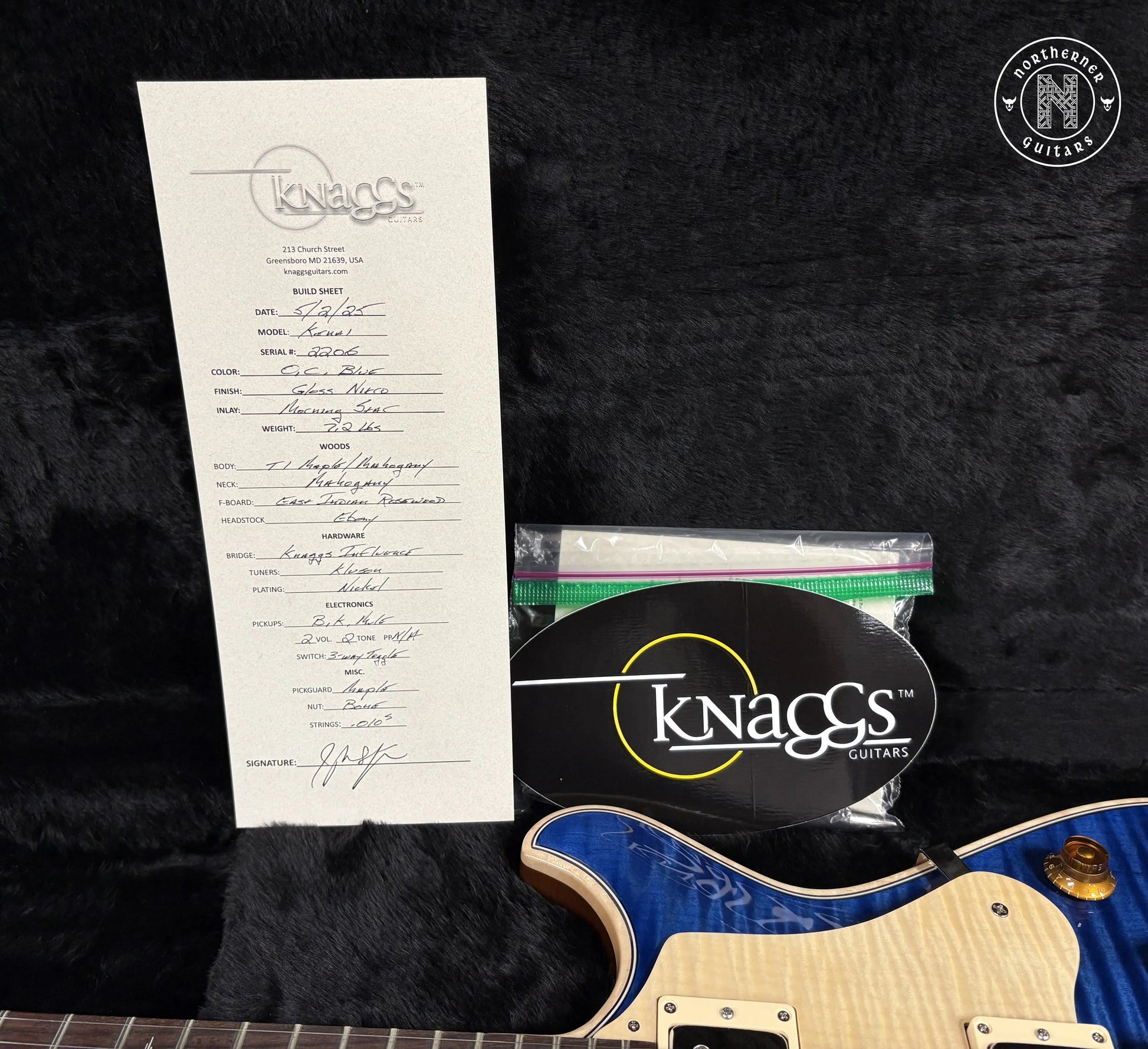 DEMO Knaggs Kenai T1 2025 Ocean Blue - Northerner Guitars