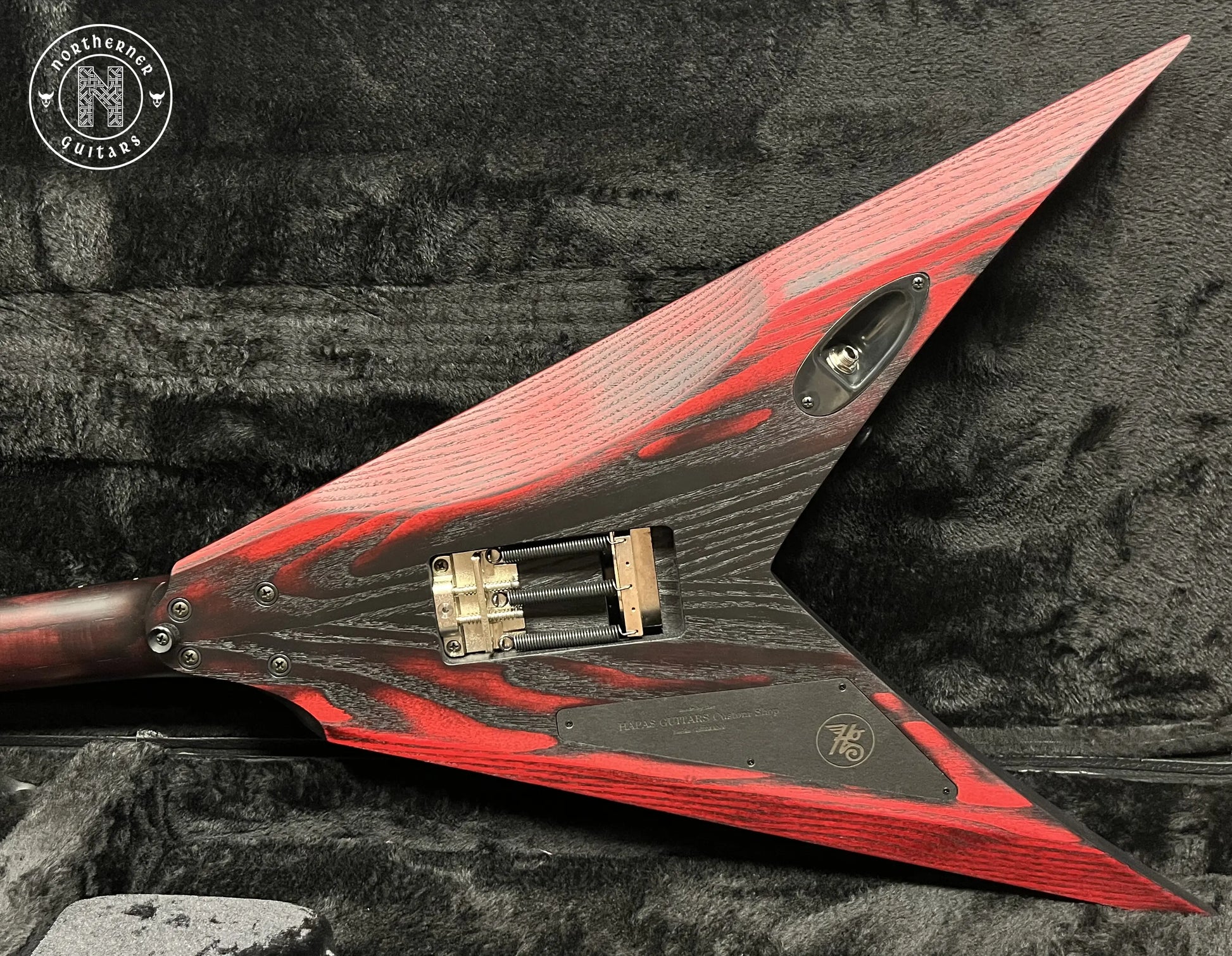 NEW Hapas Vyrn 625 2024 Scarred Ash Black / Red - Northerner Guitars