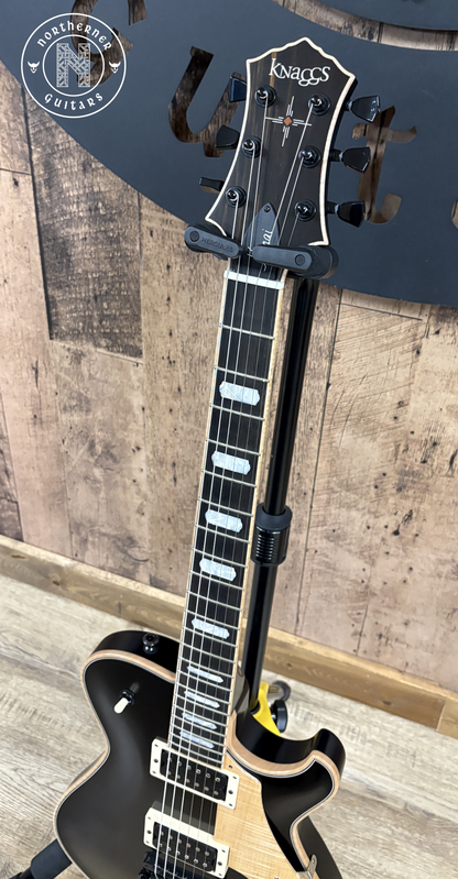 NEW Knaggs Kenai Black w/ Natural Flame Maple Binding & Pickguard