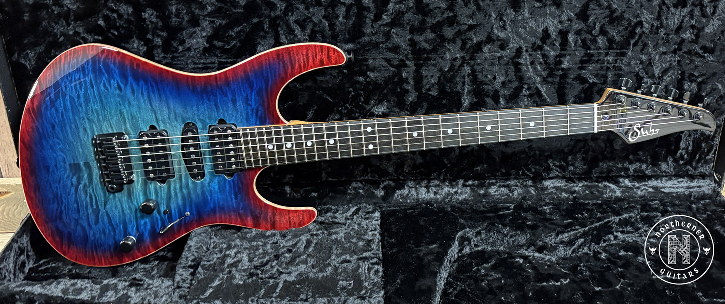 USED Suhr Modern 2024 Blue / Red Burst