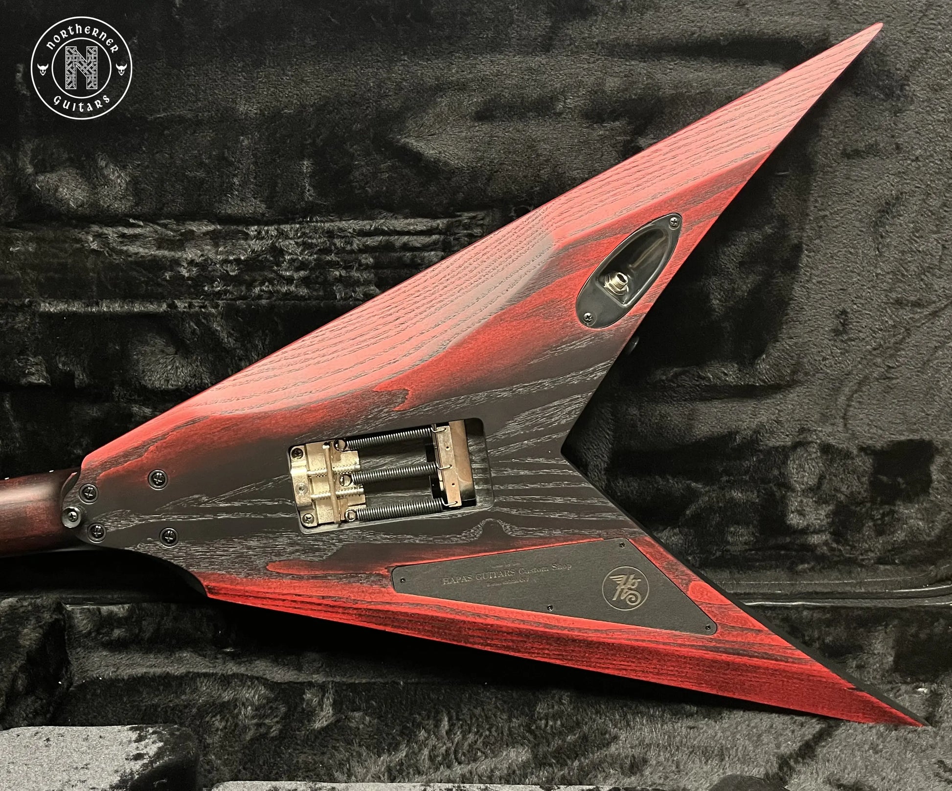 NEW Hapas Vyrn 625 Scarred Ash Black / Red - Northerner Guitars