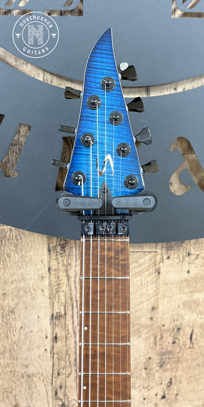 NEW Skervesen Nebelung 7 27" Baritone Flame Maple Blue Burst