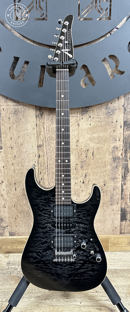 USED Tom Anderson Drop Top Quilt Maple 2016 Transparent Black Burst