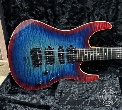 USED Suhr Modern 2024 Blue / Red Burst