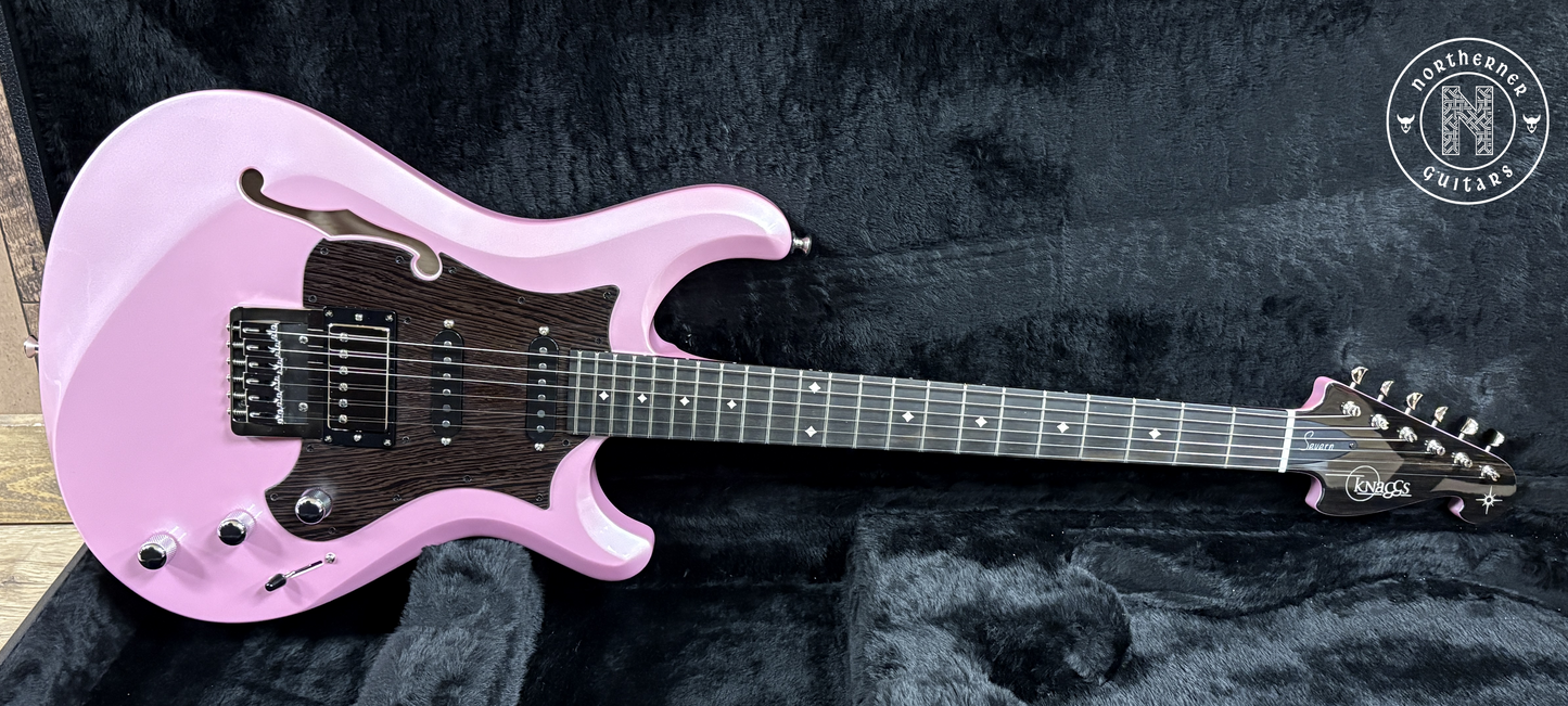 NEW  Knaggs Severn Semi-Hollow Pink Ice Metallic