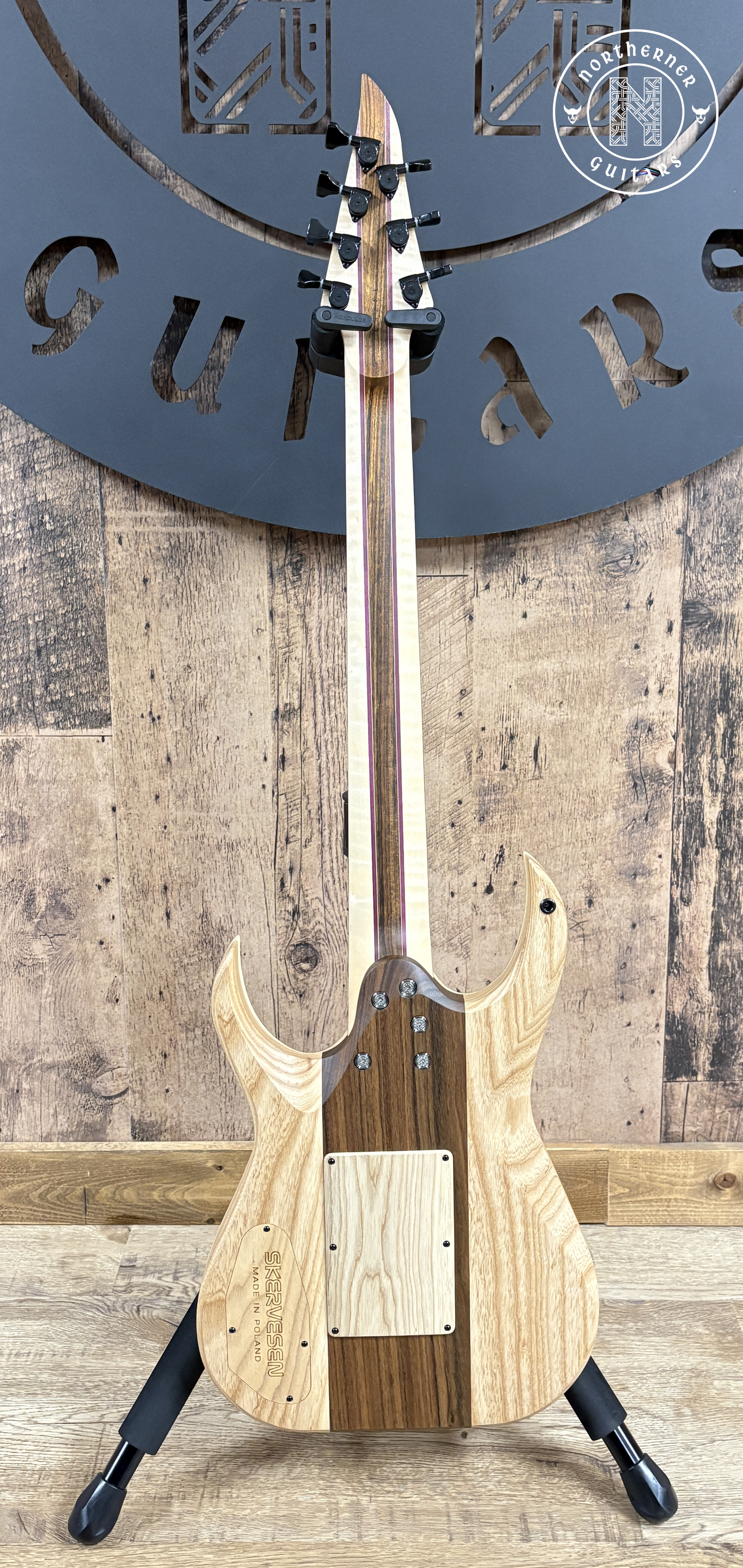 NEW Skervesen Nebelung 7 27" Baritone Flame Maple Blue Burst
