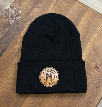 Northerner Guitars Leather Patch Jersey Lined Toque / Beanie (Various Colors Available)