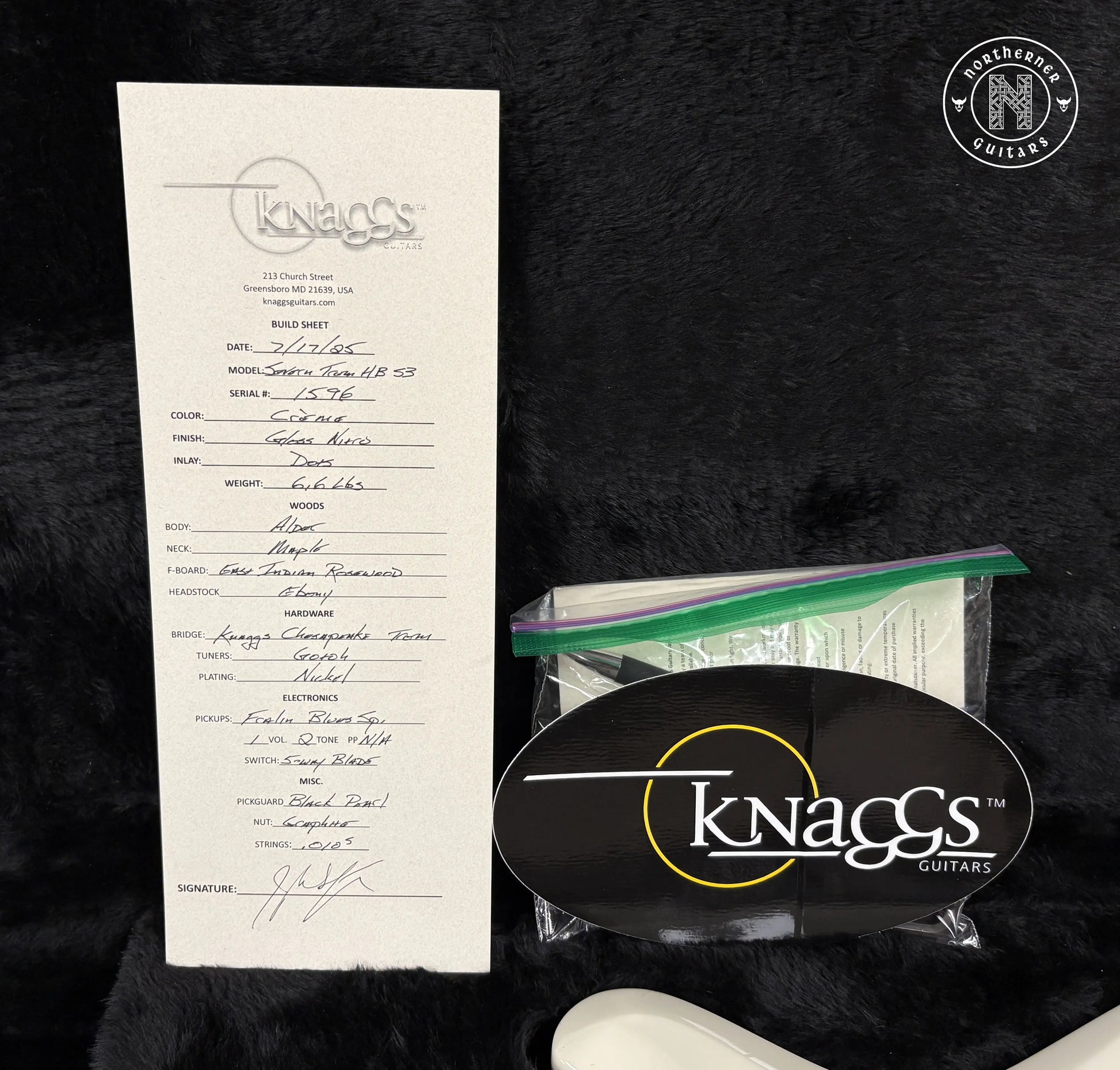 NEW Knaggs Severn Semi-Hollow 2025 Creme Northerner Guitars