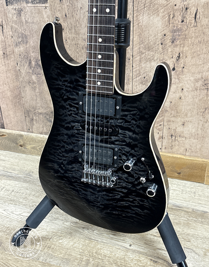 USED Tom Anderson Drop Top Quilt Maple 2016 Transparent Black Burst