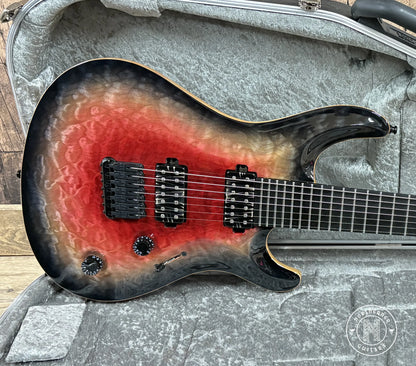 USED Mayones Regius Core 7 Quilt Maple 2018 Trans Galaxy Eye Red Gloss - Northerner Guitars