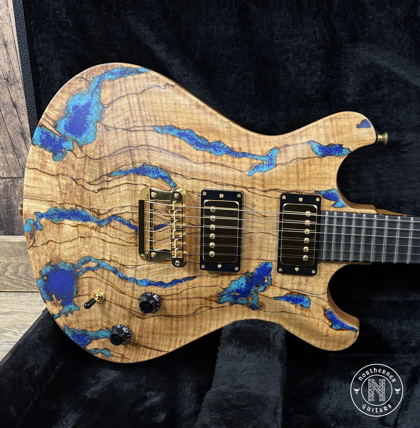 USED Knaggs Keya 2025 Flamed Spalt Maple w/ Inlaid Turquoise and Lapis Stone - Northerner Guitars