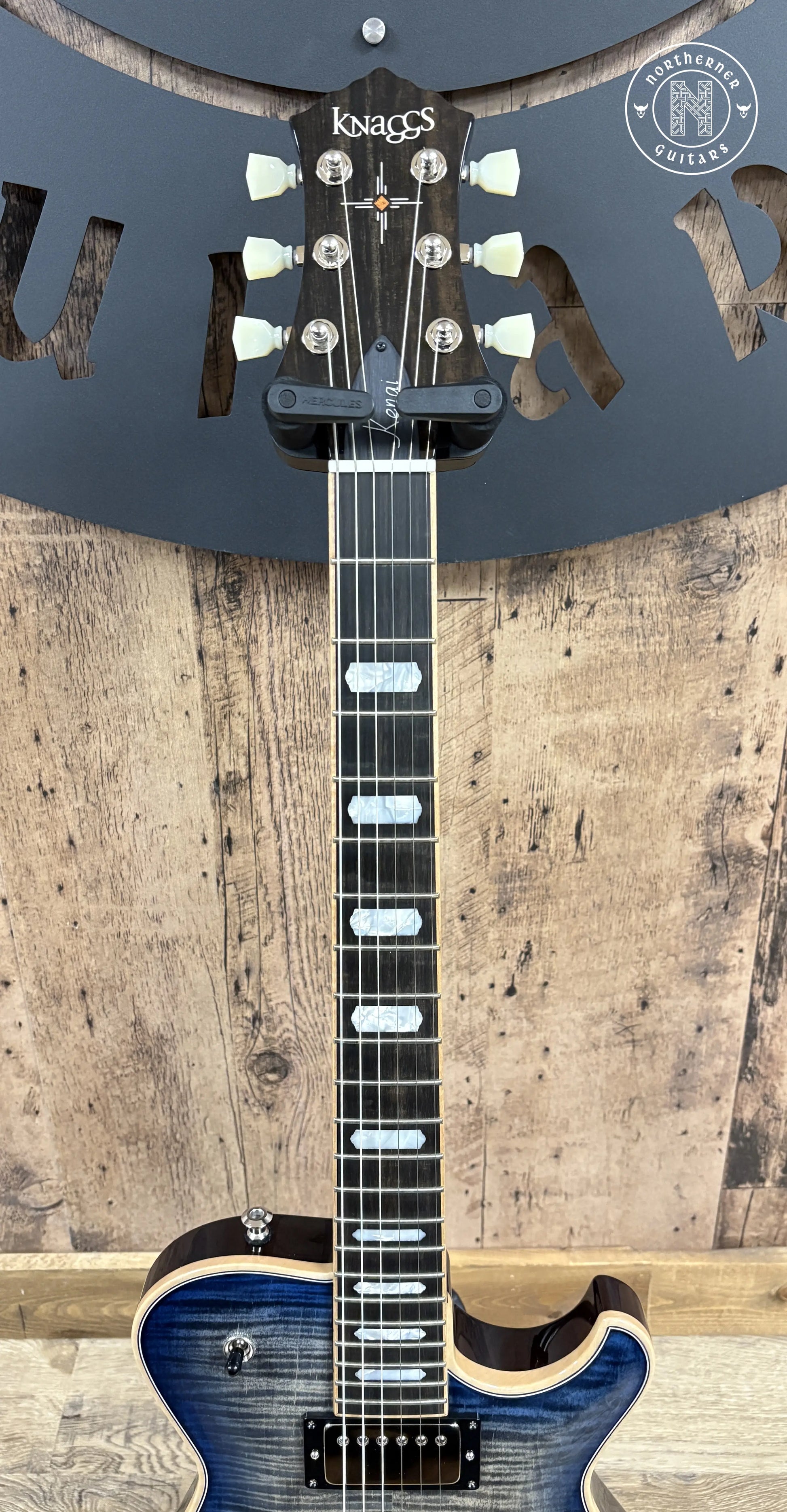 NEW Knaggs Kenai Hollowbody T1 2025 Charcoal / Blue Burst - Northerner Guitars