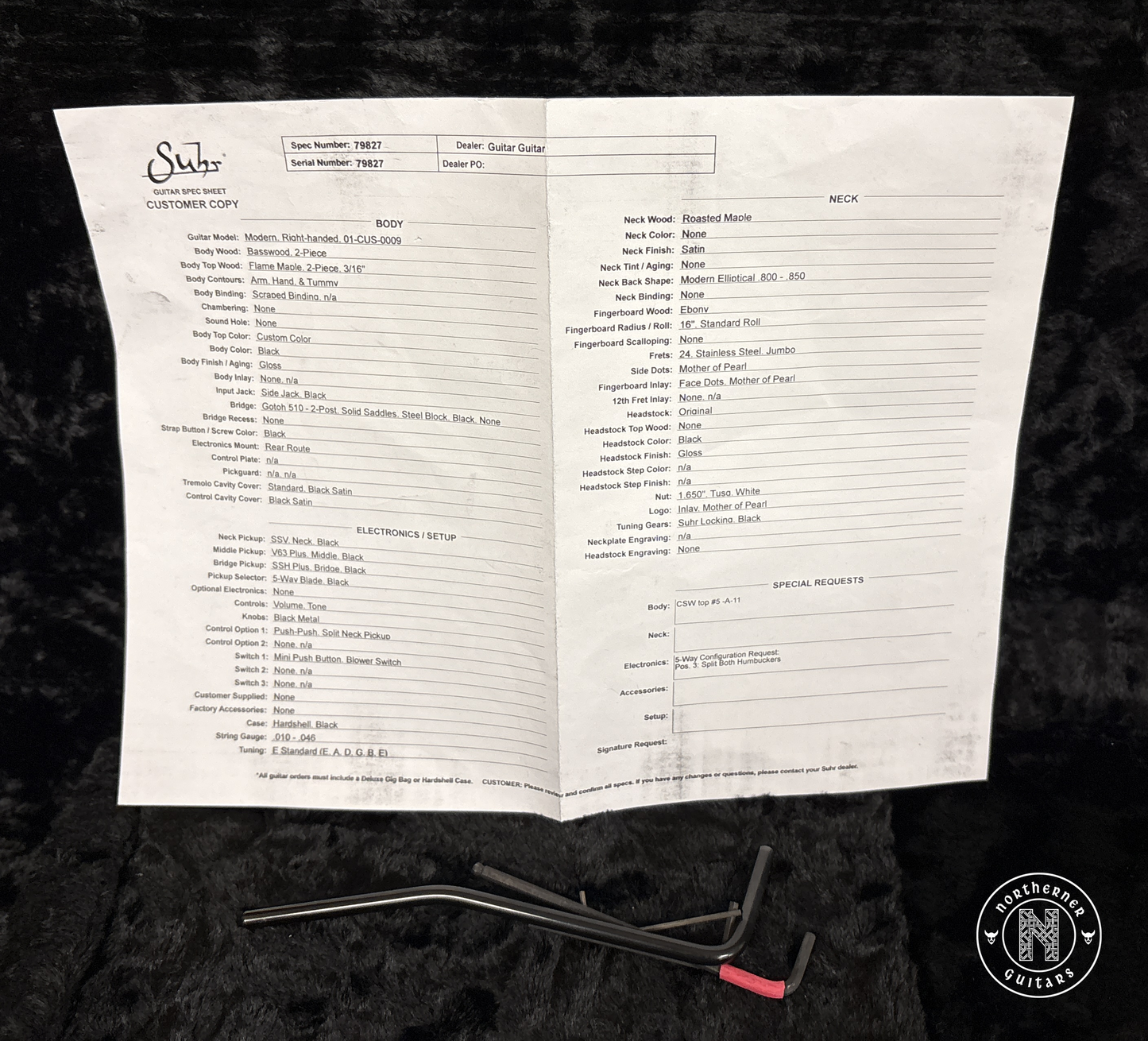 USED Suhr Modern 2024 Blue / Red Burst