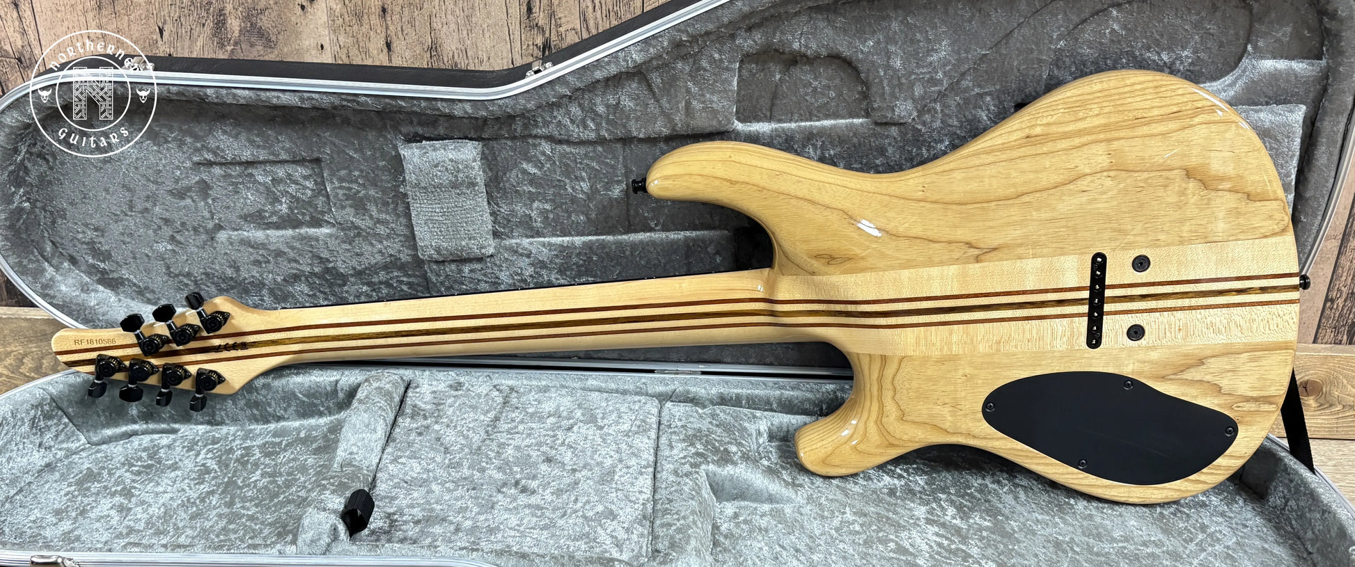 USED Mayones Regius Core 7 Quilt Maple 2018 Trans Galaxy Eye Red Gloss - Northerner Guitars