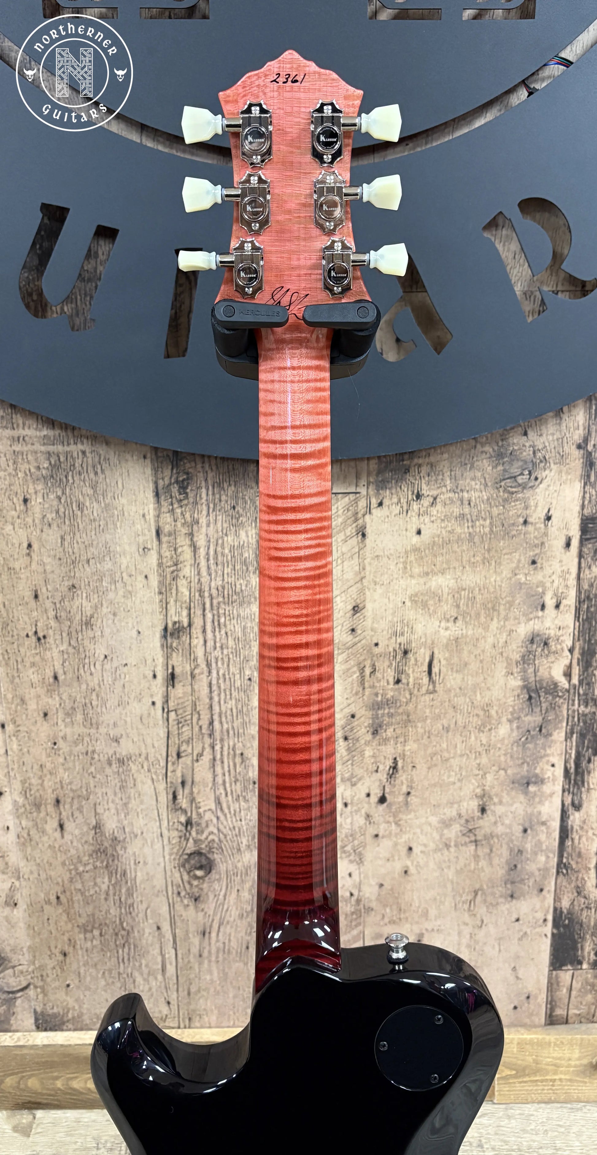 NEW Knaggs Kenai T1 Double Purfling 2025 Onyx Fade / Burgundy Fade w/ Matching Stained T1 Flame Maple Neck - Northerner Guitars