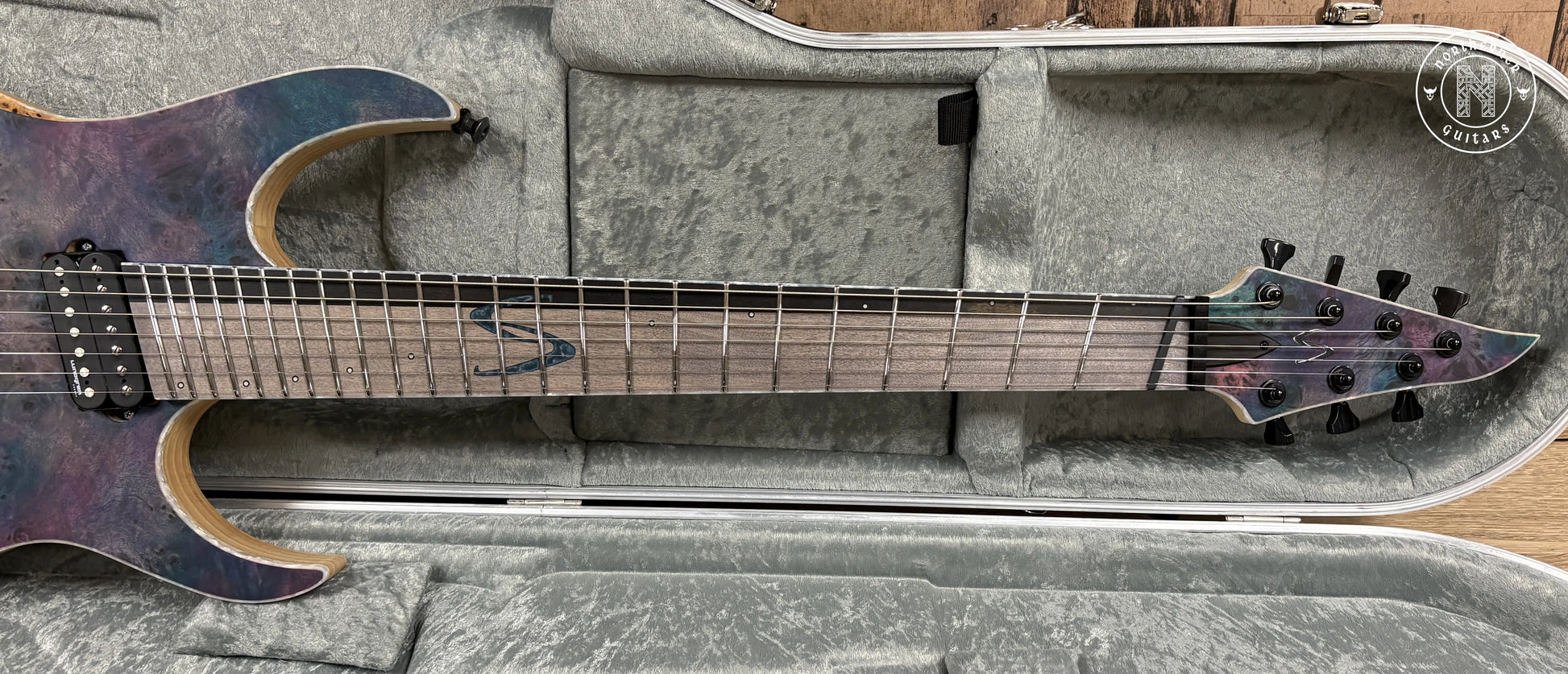 NEW Skervesen Raptor 7FF 2025 Poplar Burl "Nebula" - Northerner Guitars