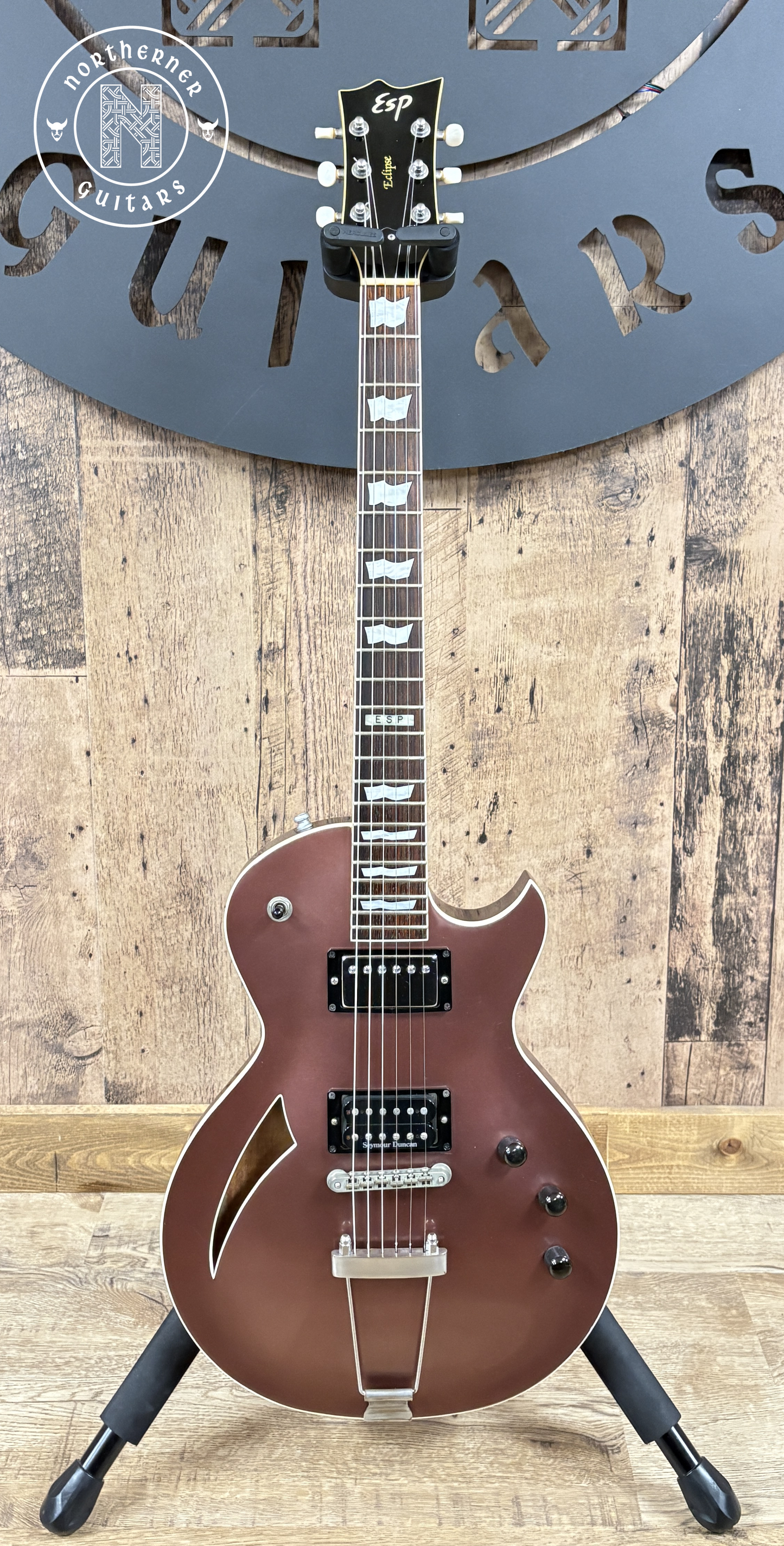 USED ESP Eclipse Semi-Hollow 1995 Metallic Rose Gold