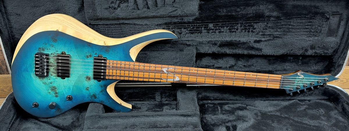 NEW Skervesen Chimera 6 28" Baritone Blue Burst