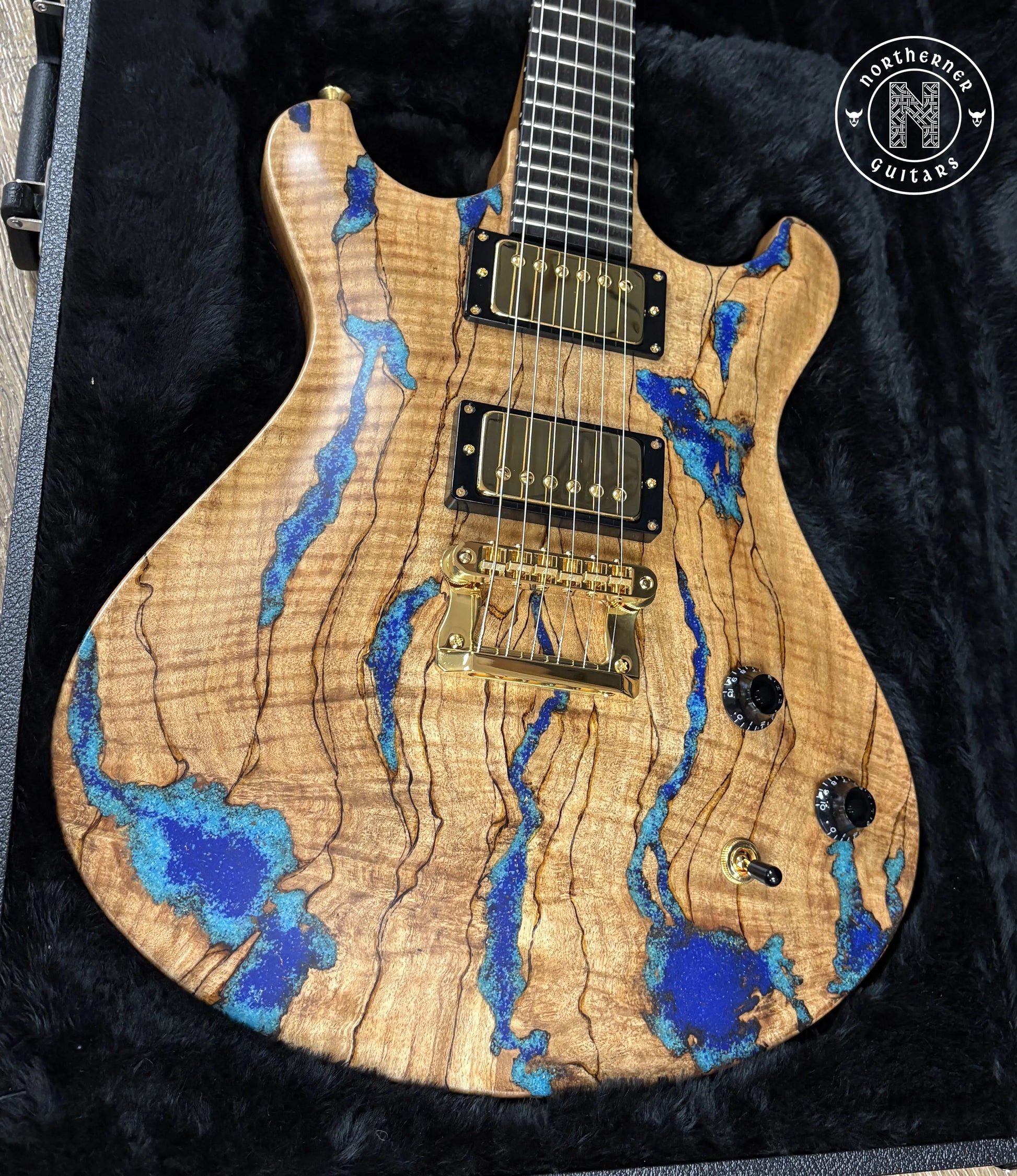 USED Knaggs Keya 2025 Flamed Spalt Maple w/ Inlaid Turquoise and Lapis Stone - Northerner Guitars