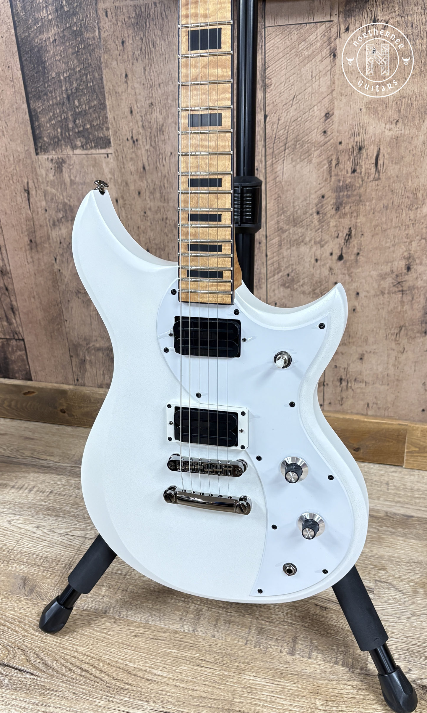 NEW Dunable DE Cyclops Matte Pearl White w/ Roasted Flame Maple Neck
