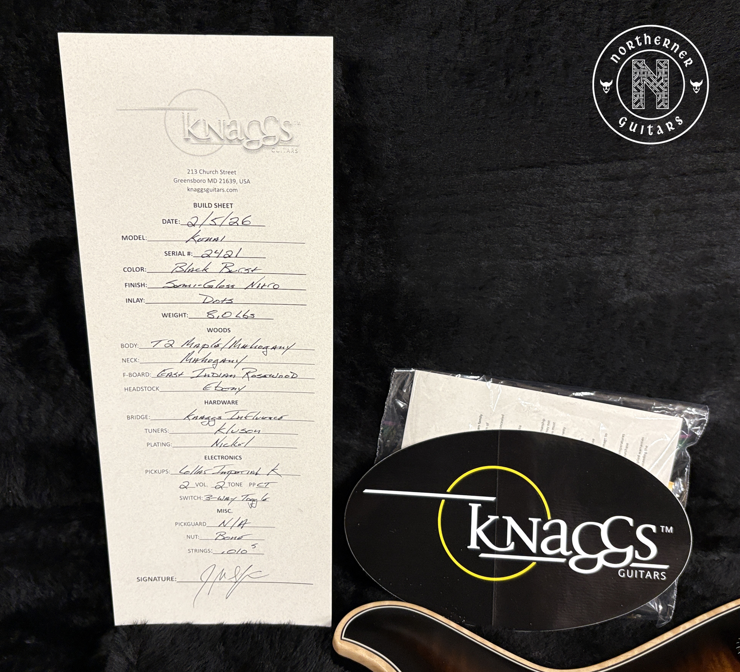 NEW Knaggs Kenai T2 Black Burst