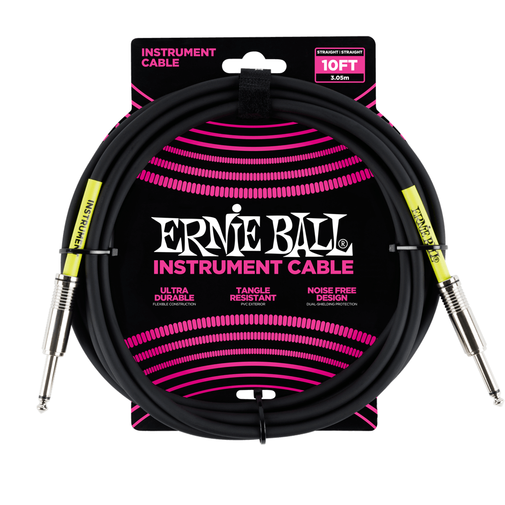 Ernie Ball Classic Instrument Cable Straight/Straight 10ft - Black ...