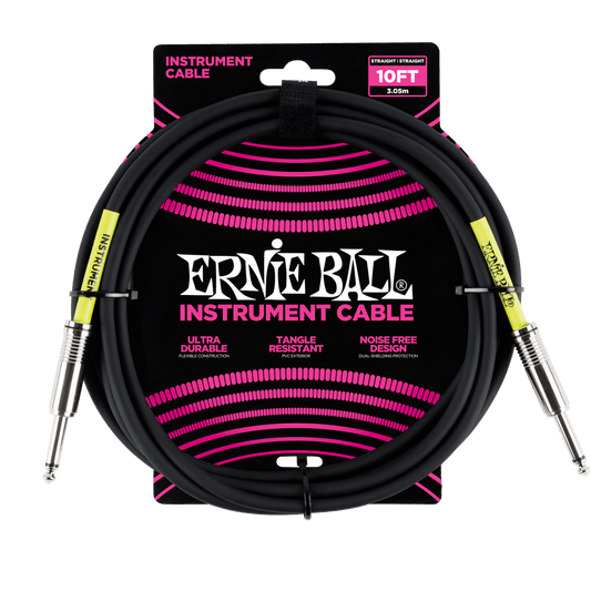 Ernie Ball Classic Instrument Cable Straight/Straight 10ft - Black