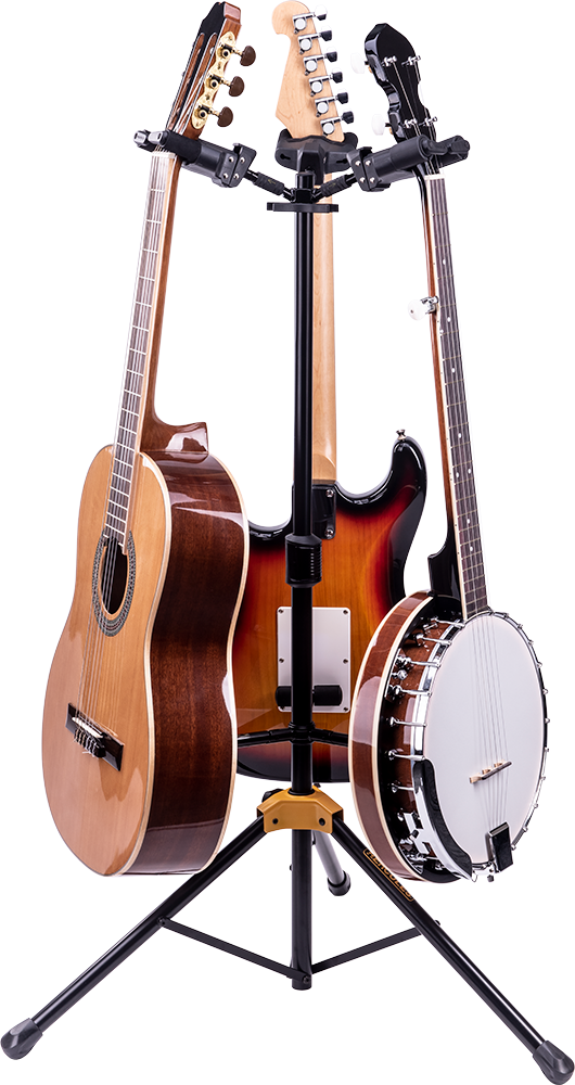 Hercules GS432BPLUS Auto Grip System (AGS) Triple Guitar Stand