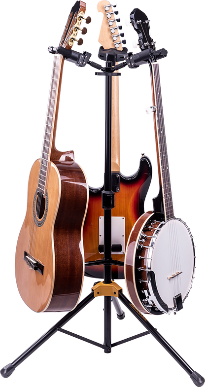 Hercules GS432BPLUS Auto Grip System (AGS) Triple Guitar Stand