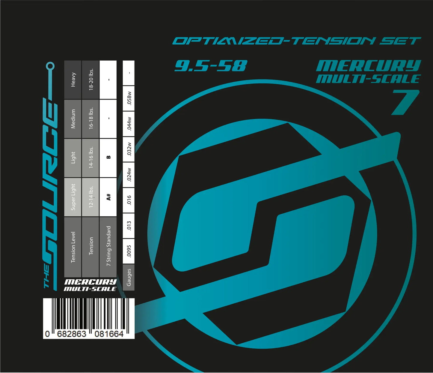 String Source Optimized Tension Sets - Mercury Fanned Fret - Northerner Guitars