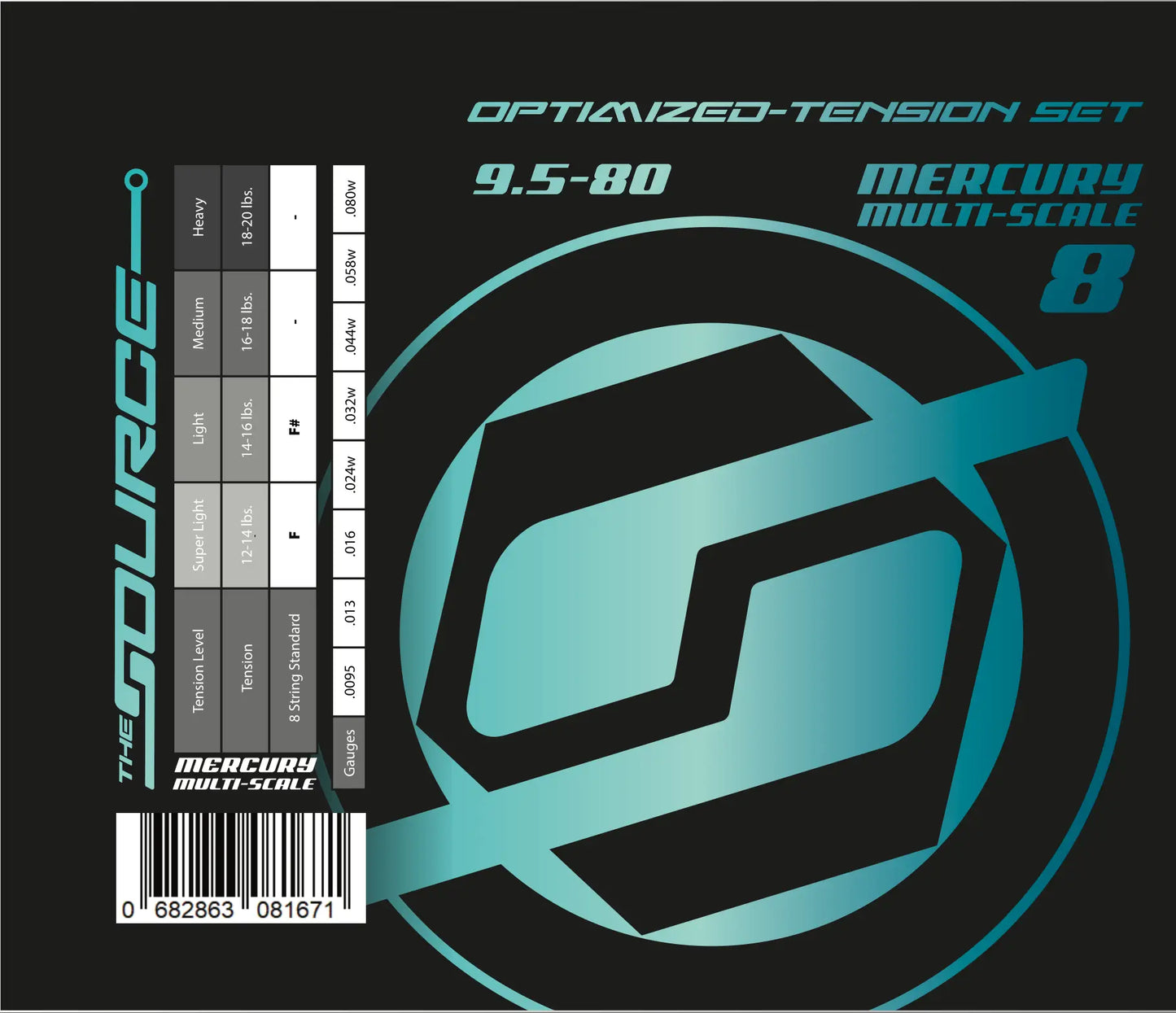 String Source Optimized Tension Sets - Mercury Fanned Fret - Northerner Guitars